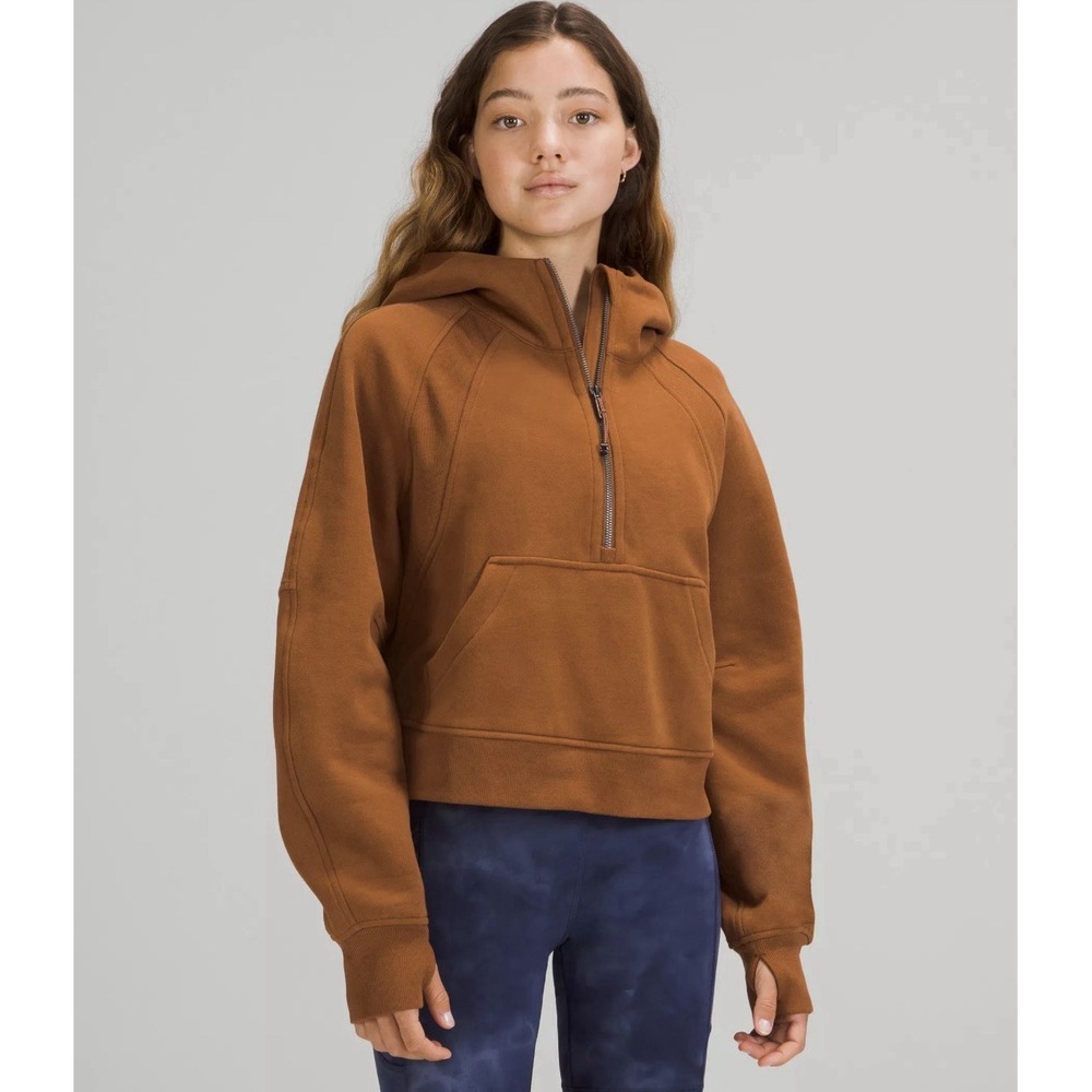 Lululemon Women's Scuba Oversized Half Zip Hoodie Copper Brown XS/S